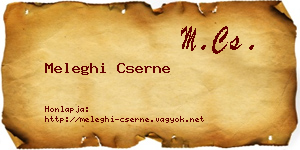 Meleghi Cserne névjegykártya